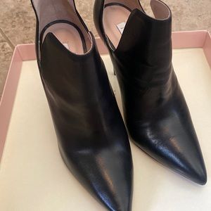 Black leather booties size 8